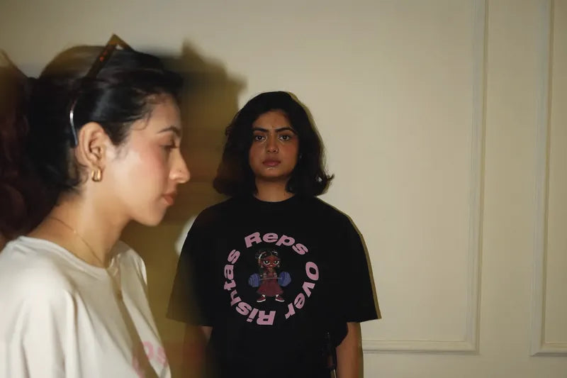 Close detail of the Reps Over Rishtas print