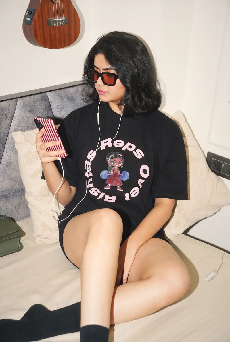 Close detail of the Reps Over Rishtas print